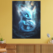 Bebé Dragon in het Enchanted Forest Canvas Afdruk (Insitu (Woonkamer))