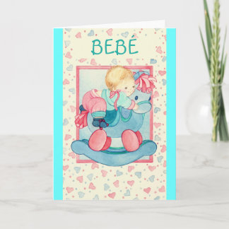 "BEBÉ EN PONEYES" - Tarjeta Feliz Nacimiento Kaart