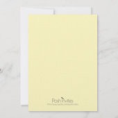 Bebe - Geel Frans Baby shower Uitnodiging (Achterkant)