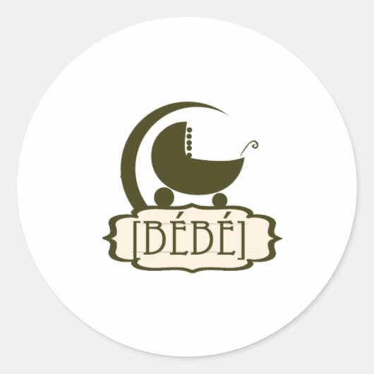 Bébé Gifts Ronde Sticker (Voorkant)