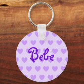 Bebe in Paars Sleutelhanger (Voorkant)