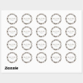Bebe Le Fleur Brown Damask Chic Ronde Sticker (Vel)