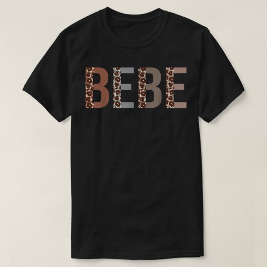 Bebe Leopard print mam Cute Moederdag Funny Gran T-shirt (Design voorkant)
