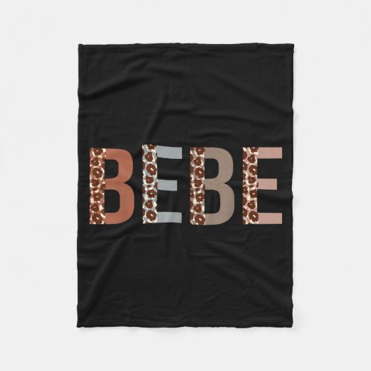 Bebe luipaardprint moeder grappig Moederdag Fleece Deken (Voorkant)
