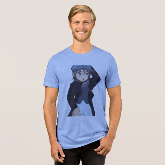 Bebe marinheiro simples Tri-Blend shirt (Voorkant volledig)