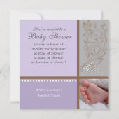 Bébé Modern Swirl n Dot - Baby Girl Shower Uitnodi Kaart (Voorkant)