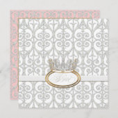 Bébé Princess Crown Baby shower Kaart (Voorkant / Achterkant)