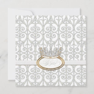 Bébé Princess Crown Baby shower Kaart