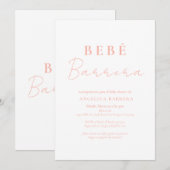 Bebe Rosita Invitación Baby shower Invitation Kaart (Voorkant / Achterkant)
