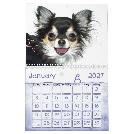Bebe the Chihuahua 2015 Calendar Kalender (Jan 2027)
