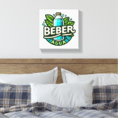 Beber agua canvas afdruk (Insitu (Slaapkamer))