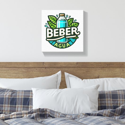 Beber agua canvas afdruk (Insitu (Slaapkamer))