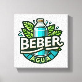Beber agua canvas afdruk
