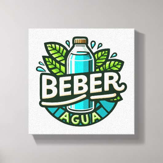 Beber agua canvas afdruk (Voorkant)