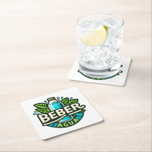 Beber agua kartonnen onderzetters