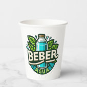 Beber agua papieren bekers (Voorkant)