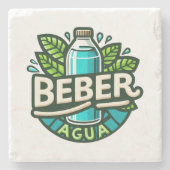 Beber agua stenen onderzetter (Voorkant)