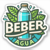 Beber agua sticker (Voorkant)