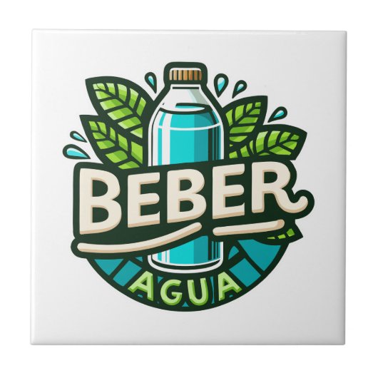 Beber agua tegeltje (Voorkant)