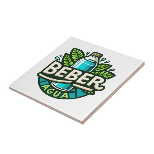 Beber agua tegeltje (Zijkant)