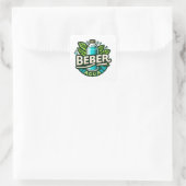 Beber agua vierkante sticker (Tas)