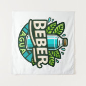 Beber agua wandkleed (Voorkant (horizontaal))