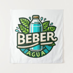 Beber agua wandkleed