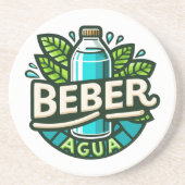 Beber agua zandsteen onderzetter (Voorkant)