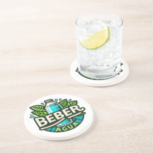 Beber agua zandsteen onderzetter