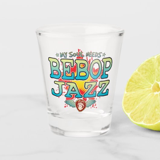 Bebop Jazz Soul Shot Glass Glas (Voorkant)