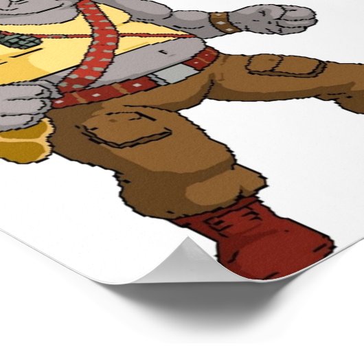 Bebop Rocksteady Funny - grote afdruk Poster (Hoek)