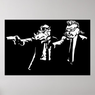 Bebop Rocksteady Thug Life Pfictie mashup Poster