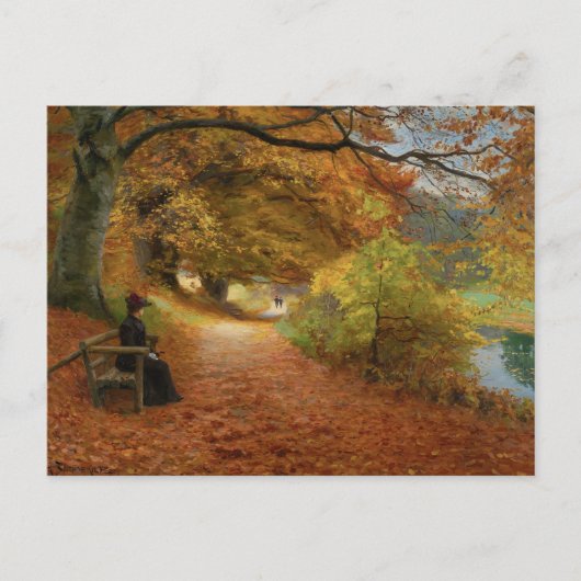 Bebost pad in de herfst Hans Andersen Brendekilde Briefkaart (Voorkant)