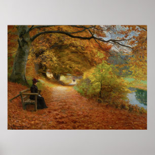 Bebost pad in de herfst Hans Andersen Brendekilde Poster