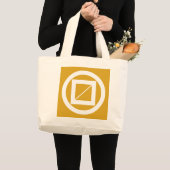 Beboste maat in cirkel grote tote bag (Voorkant (product))