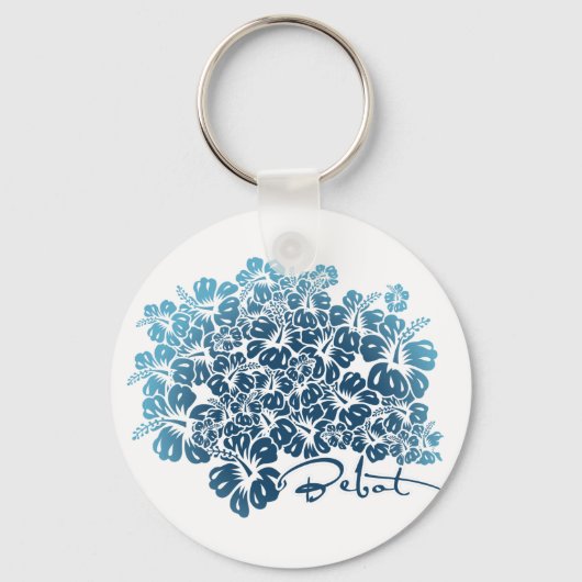 Bebot - Hibiscus - Blue Sleutelhanger (Voorkant)