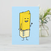 Beboterde Boterachtige Stok van Boter Gelukkige Bedankkaart (Staand voorkant)