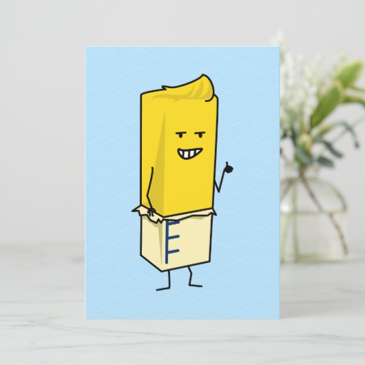 Beboterde Boterachtige Stok van Boter Gelukkige Bedankkaart (Staand voorkant)
