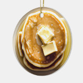 Beboterde pannenkoeken Pun Christmas Keramisch Ornament (Links)