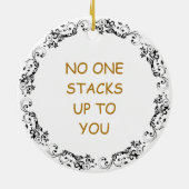 Beboterde pannenkoeken Pun Christmas Keramisch Ornament (Achterkant)