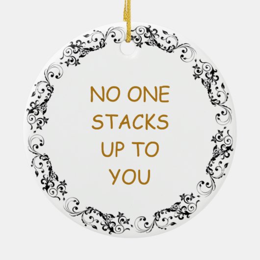 Beboterde pannenkoeken Pun Christmas Keramisch Ornament (Achterkant)