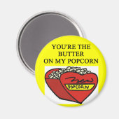 beboterde popcornliefhebber magneet (Voorkant / Achterkant)