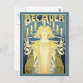 Bec Auer (blauw) Briefkaart (Voorkant / Achterkant)