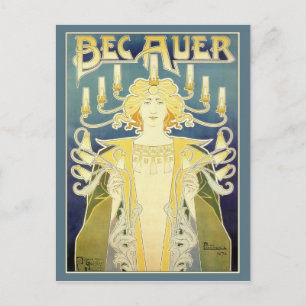 Bec Auer (blauw) Briefkaart