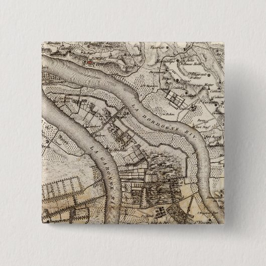 Bec d'Ambes Vierkante Button 5,1 Cm (Voorkant)