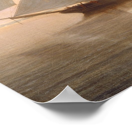 Becalmed - Fitz Henry Lane Fine Art Poster (Hoek)