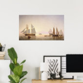 Becalmed - Fitz Henry Lane Fine Art Poster (Thuiskantoor)