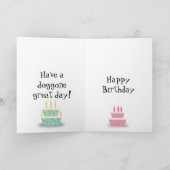 because it's your birthday not a care  bday card kaart (Binnen)