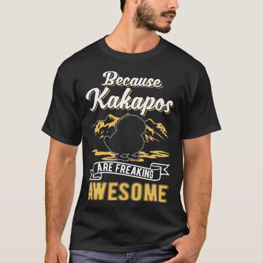 Because Kakapos are freaking awesome Kakapo T-shirt (Voorkant)