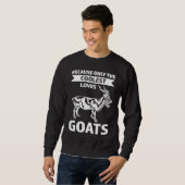 because only the coolest loves goats goats trui (Voorkant volledig)